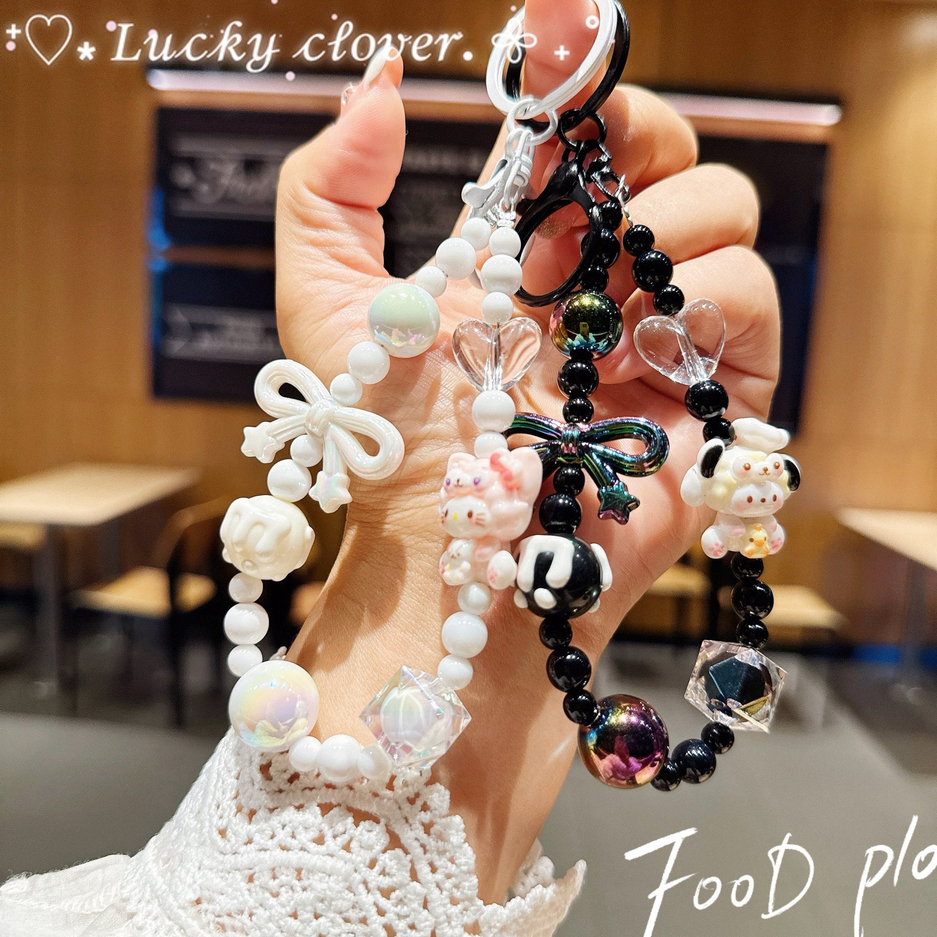 サンリオキーホルダーペンダント漫画ビーズ電話チェーンバッグキーホルダー装飾 サブ画像