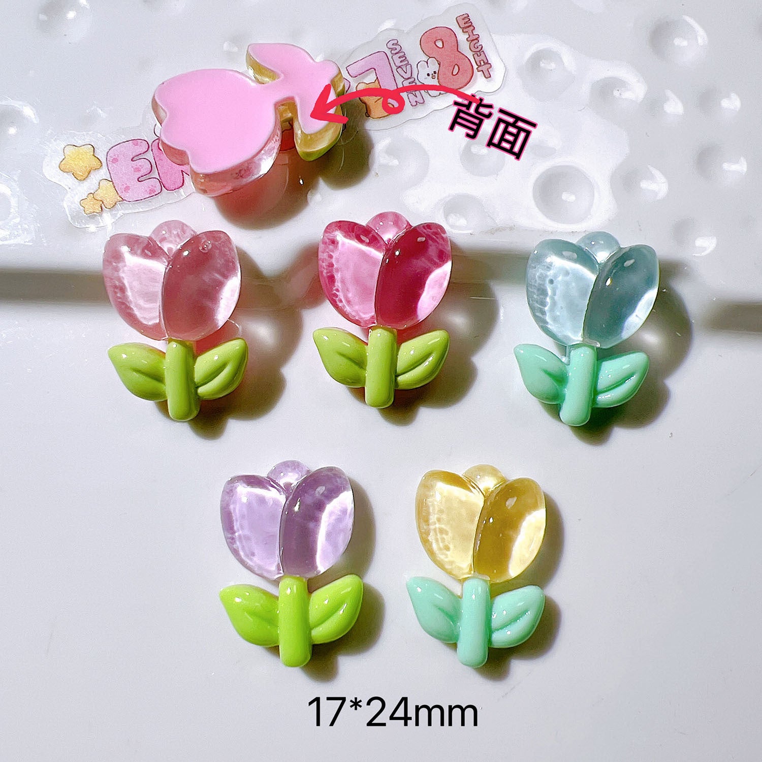 diy Accessories, handmade materials, shoe decorations, water cups, cream glue, children's headwear, transparent tulips Secondary image