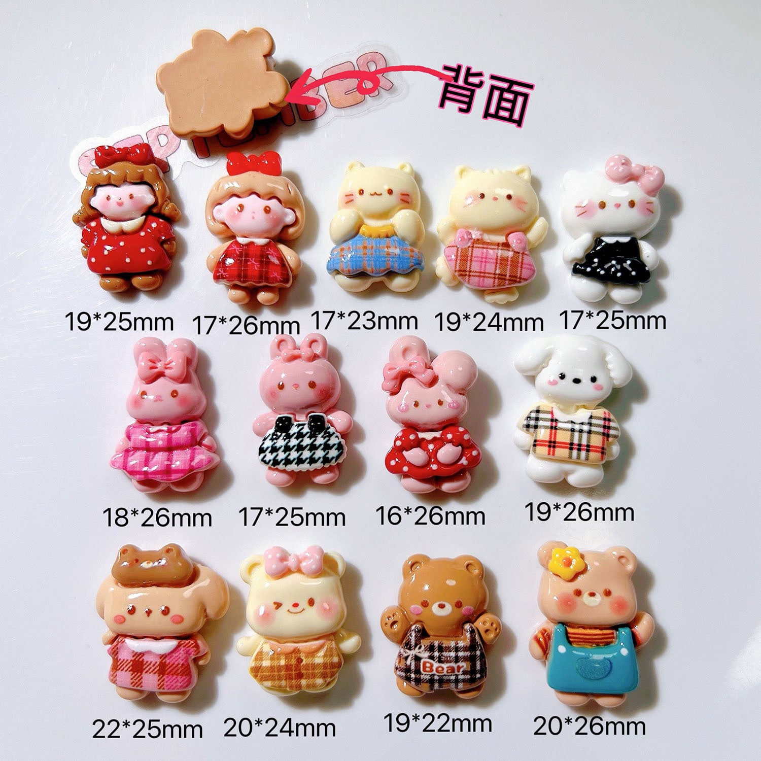 diy Accessories, handmade shoe decorations, cream glue, children's hair accessories, clips, base materials, polka dot skirts, cat Secondary image