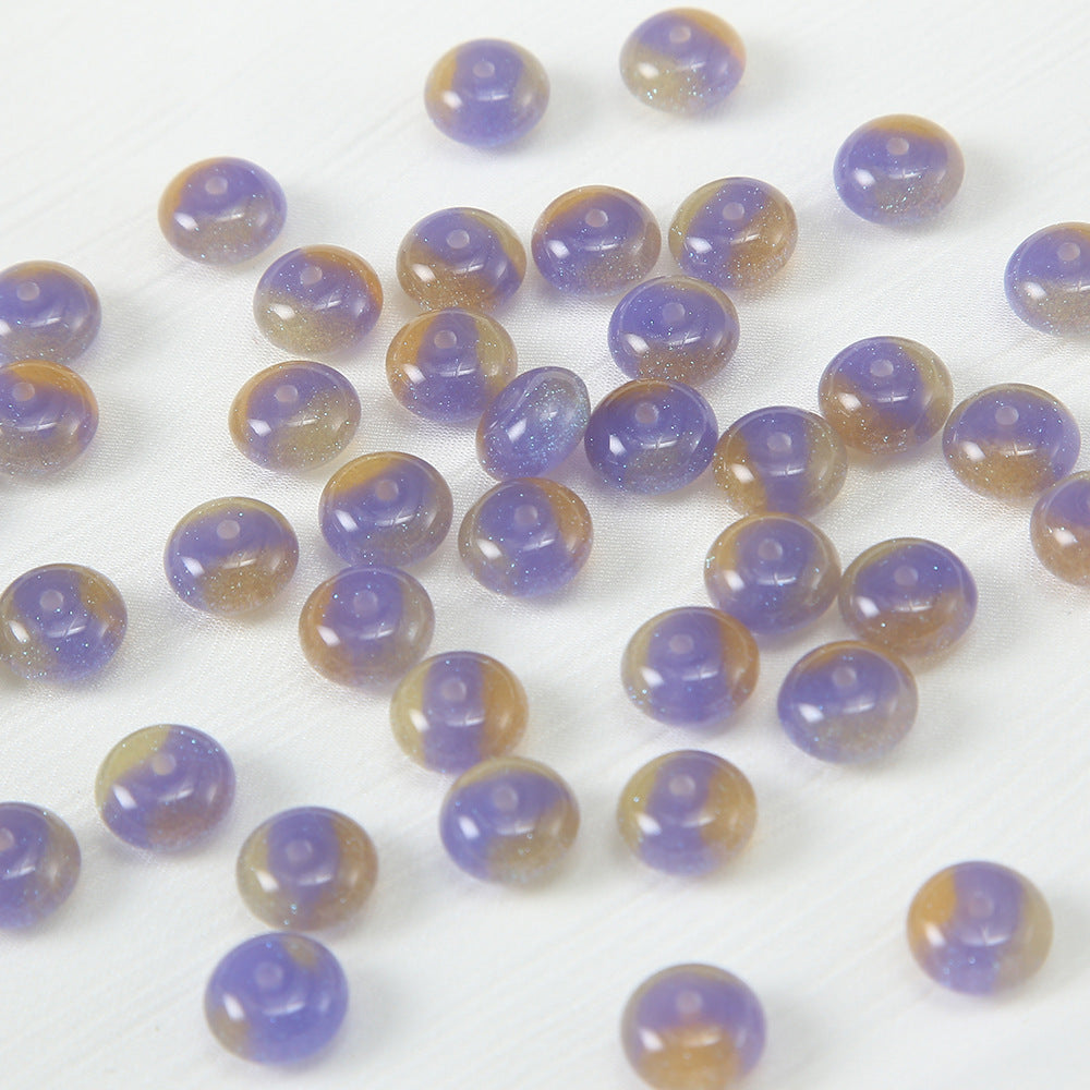 Iridescent gradient abacus beads, wheel beads, glossy and smooth spacer beads, loose beads for necklaces and bracelets diy Ornament Accessories Secondary image