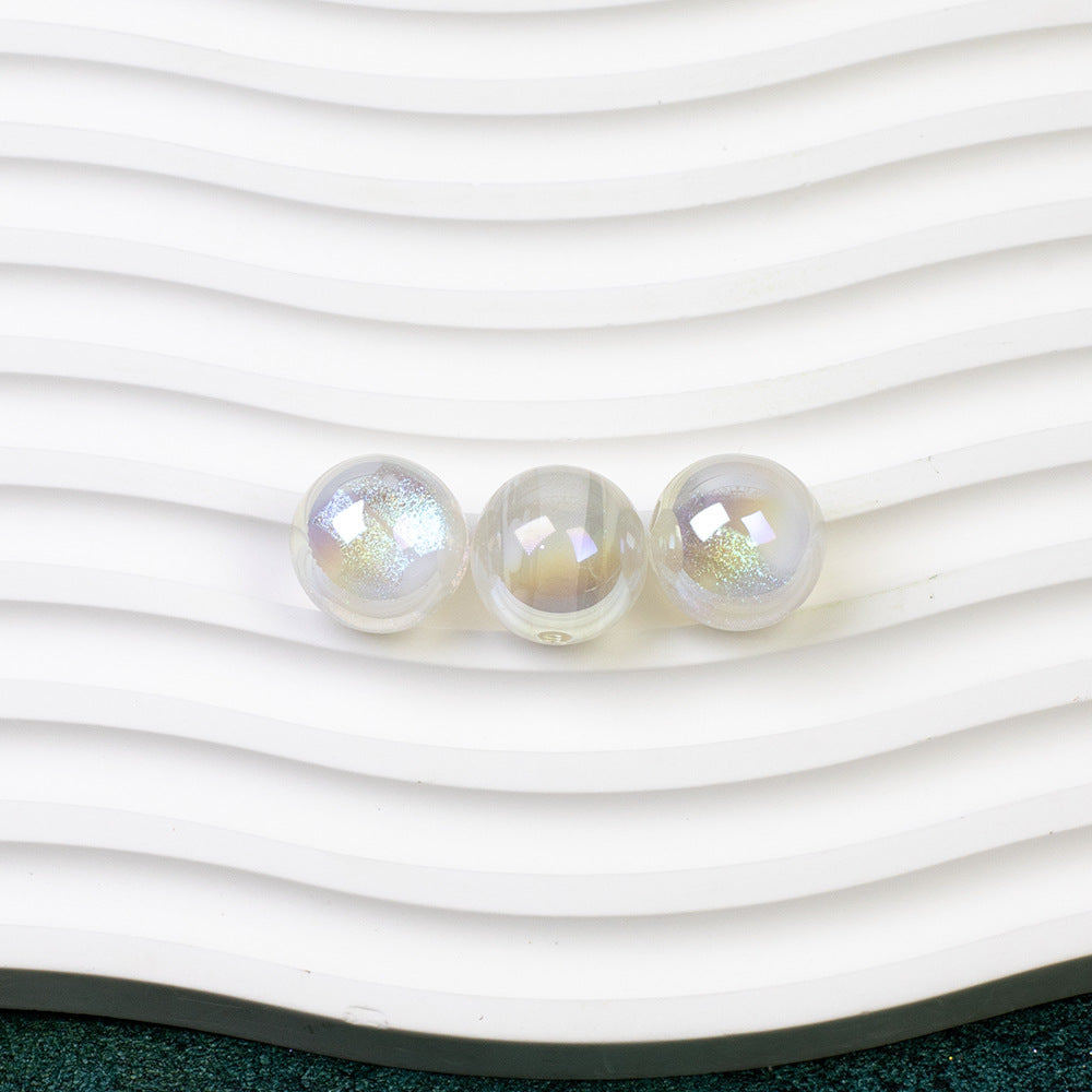 Cold Moon Beads with Fine Sparkle, Panda High-Gloss Electroplated Through-Hole Loose Beads diy Beaded phone strap accessory beads Secondary image