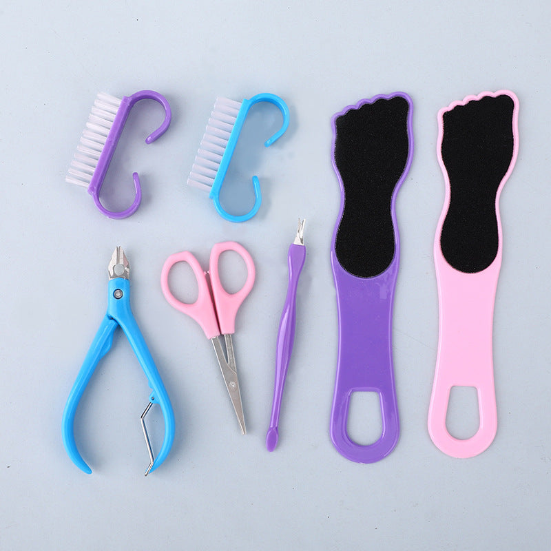 Nail scissors set, manicure and beauty nail tool set, nail clippers, foot file, scissors 8-piece set Secondary image