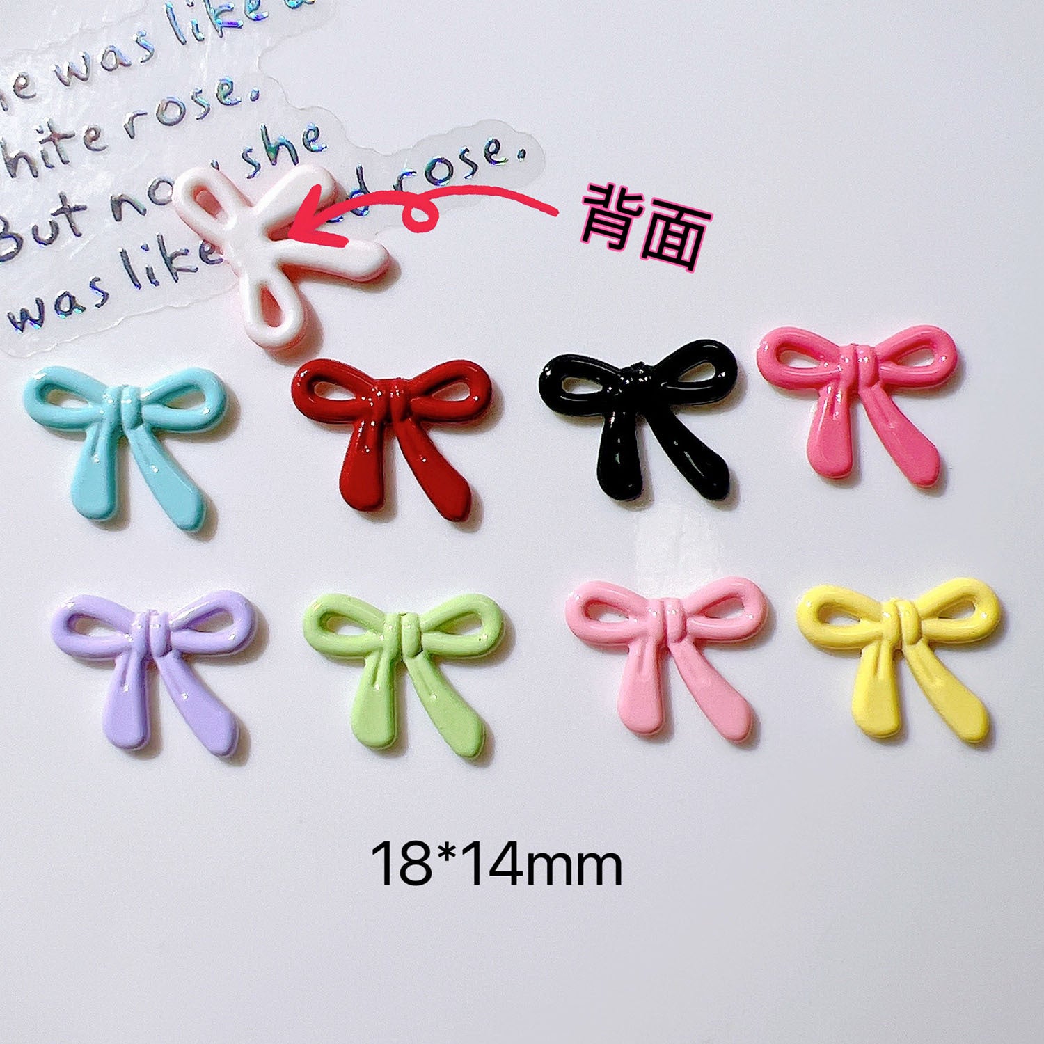 Plastic accessories diy Accessories, handmade materials, hair clips, shoe decorations, base materials, cream glue, colorful small bows Secondary image