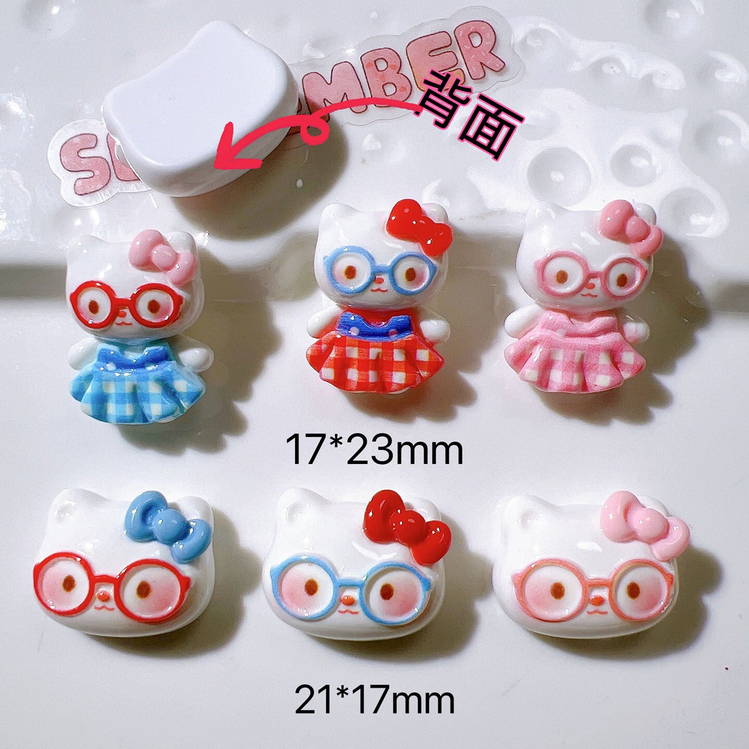 diy Accessories, craft materials, shoe decorations, water cup stickers, cream glue, children's headwear, glasses, cat Secondary image