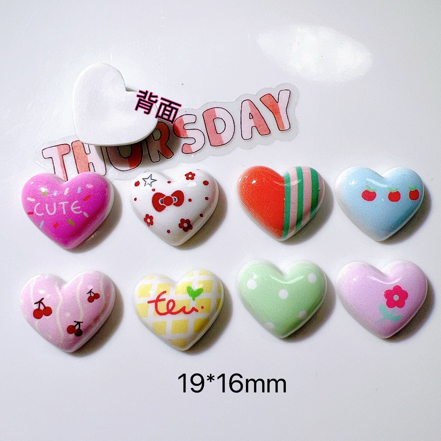 Acrylic Accessories diy Accessories, handmade materials, phone cases, cream glue, hair accessories, shoe embellishments, base materials, cherry hearts Secondary image