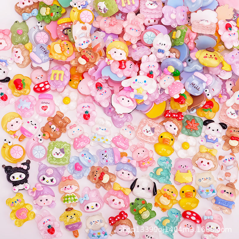 Crystal Cartoon Resin DIY Small Accessories Fine Glitter Transparent Ornaments Cream Glue Hair Accessories Phone Case Handmade Items Secondary image