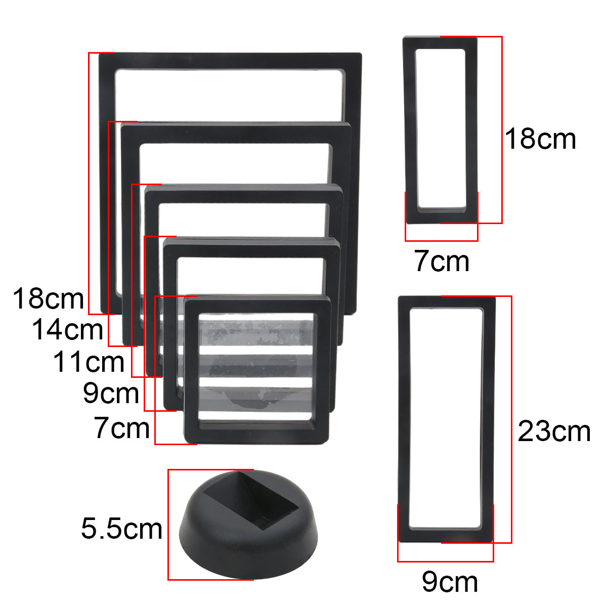 Acrylic PE colorful transparent floating jewelry storage box, multifunctional storage box, classified storage jewelry box Secondary image