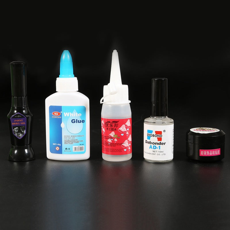 In-stock DIY handmade hair accessory material kit: white latex, UV glue, alcohol glue, strong adhesive Secondary image