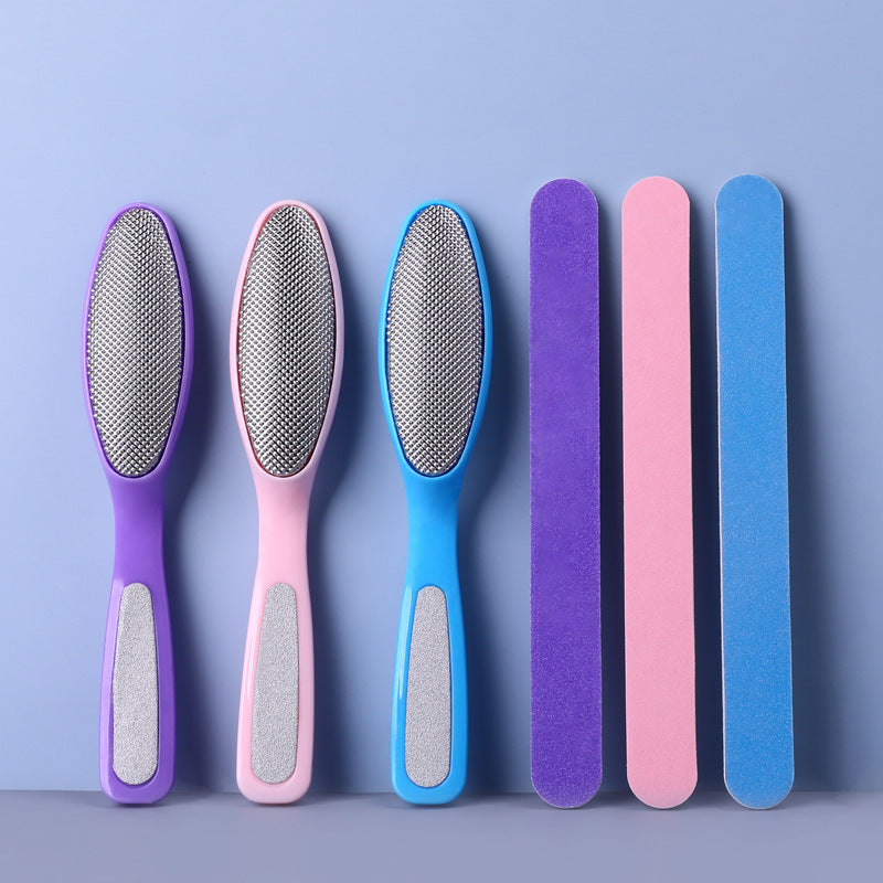 Foot grinder for removing dead skin, calluses, and cuticles; foot file for scraping the soles and heels; double-sided foot scrubber for pedicure Secondary image