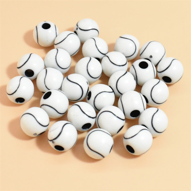 12mm50Piece/Mixed Color Acrylic Beads for Early Childhood Education DIY Bracelet beaded jewelry accessories loose beads Secondary image