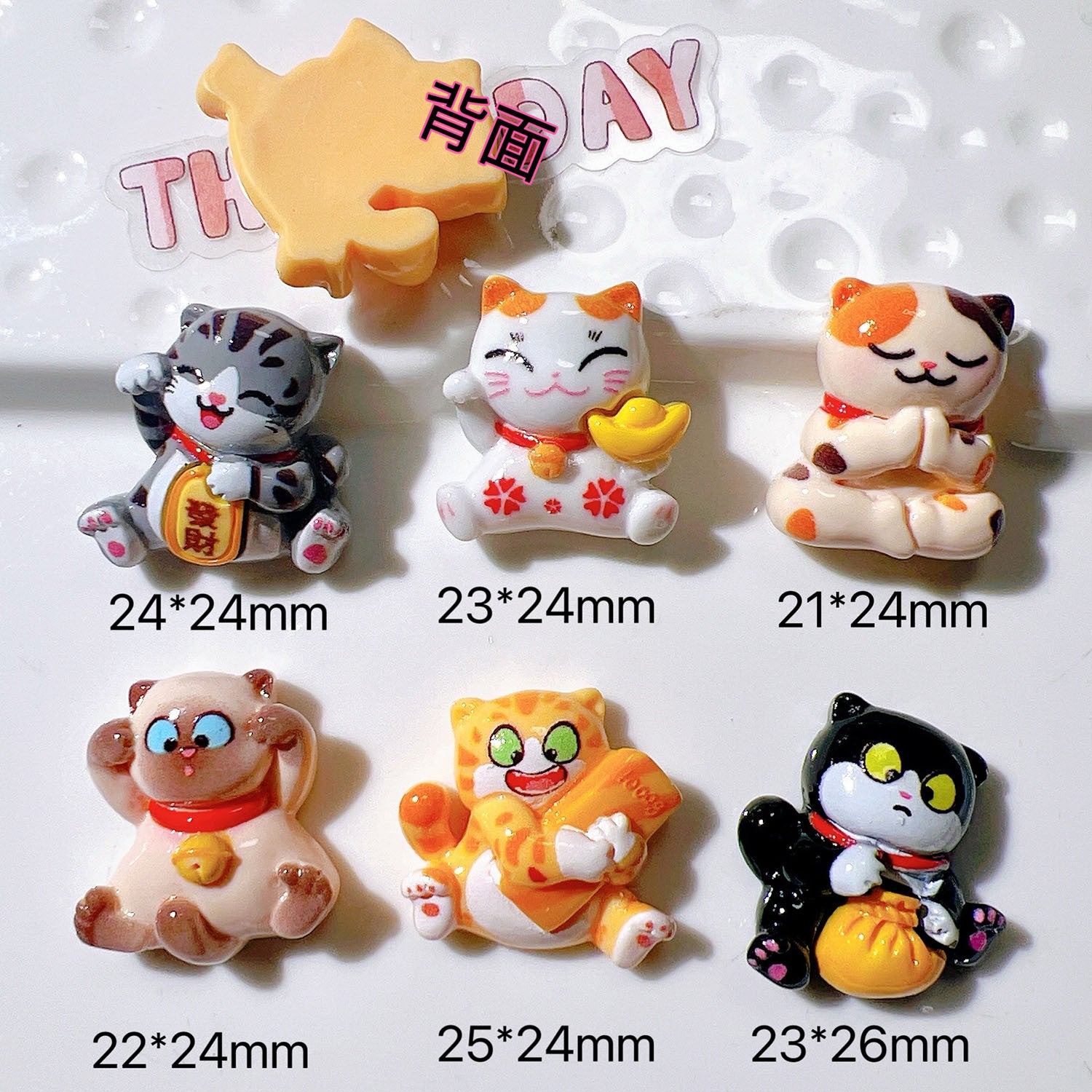 diy Accessories, shoe buckles, materials, cream glue, hair accessories, clips, stationery, water cup base material, fortune cat Secondary image