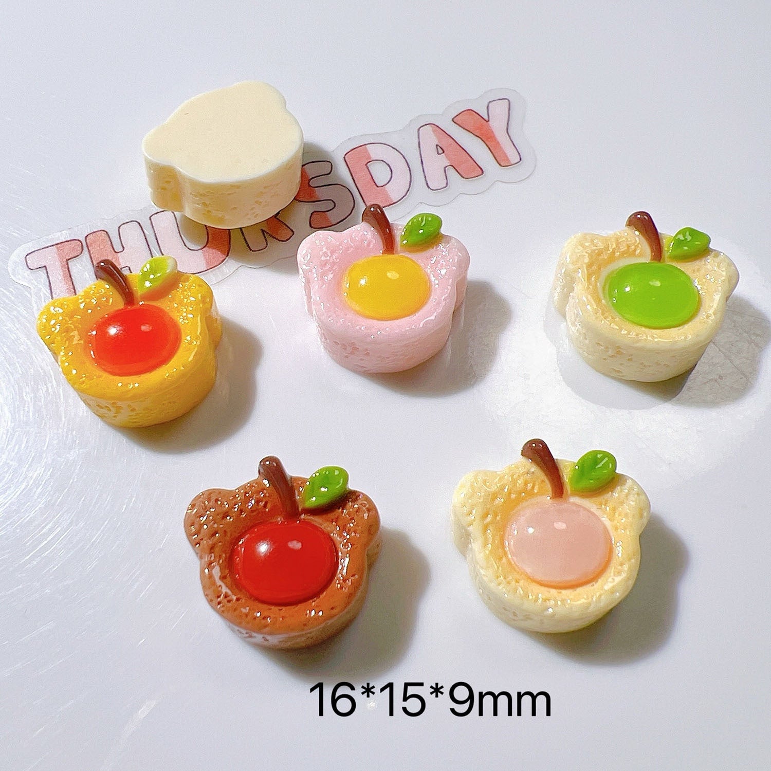 diy Accessories, toy food, craft materials, cream glue, children's hair accessories, patches, apple bear cake Secondary image