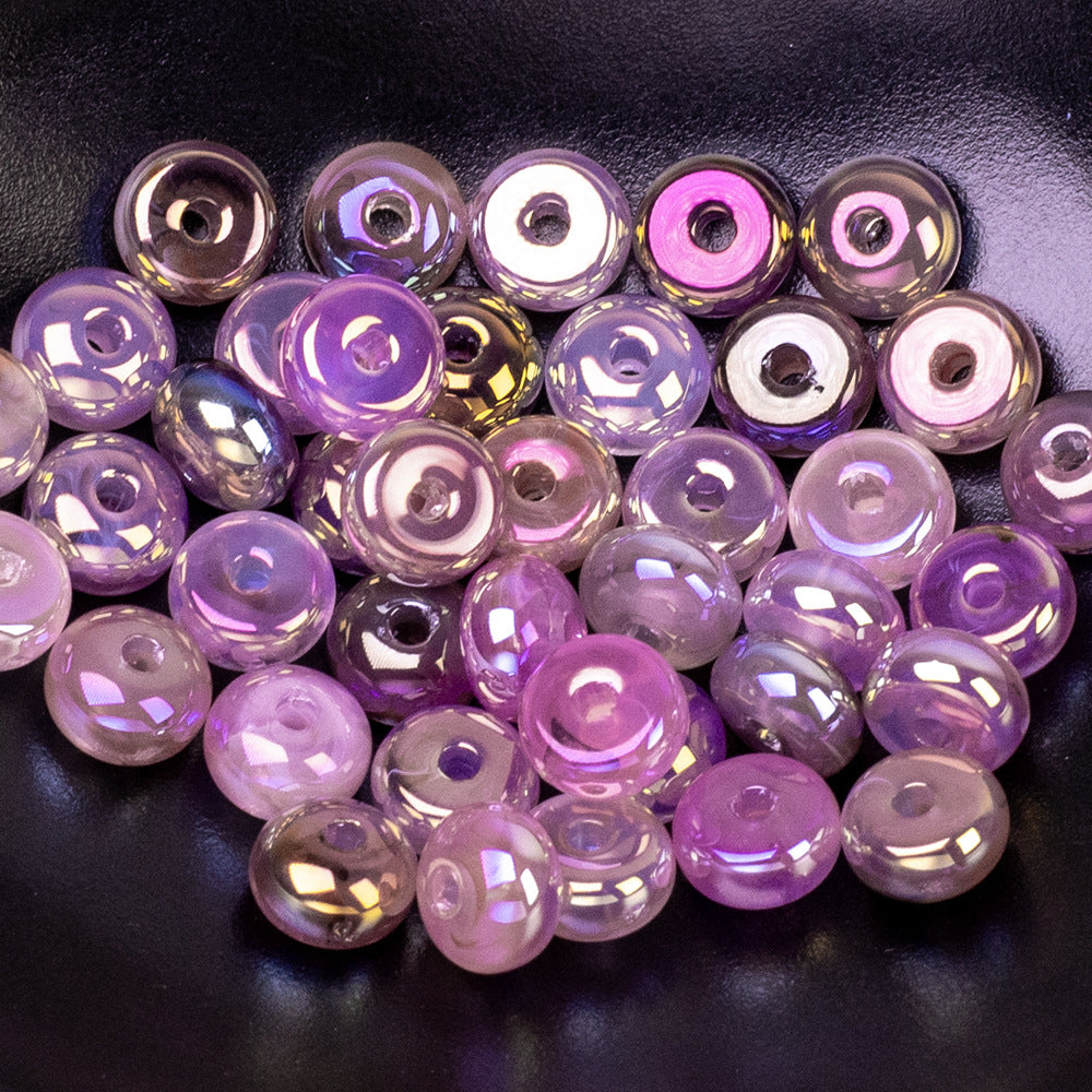 4x6Cold Moon Rainbow Rose Abacus Beads Electroplated High-Gloss Loose Beads diy Mobile phone chain bead accessories Secondary image