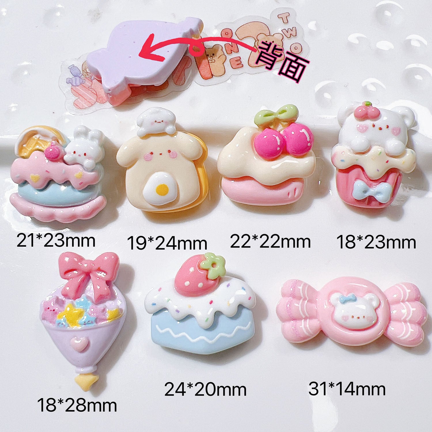 Resin Patch Handmade Materials Cream Glue Phone Case DIY Children's Hair Accessories Shoe Charms Cake Rabbit Secondary image