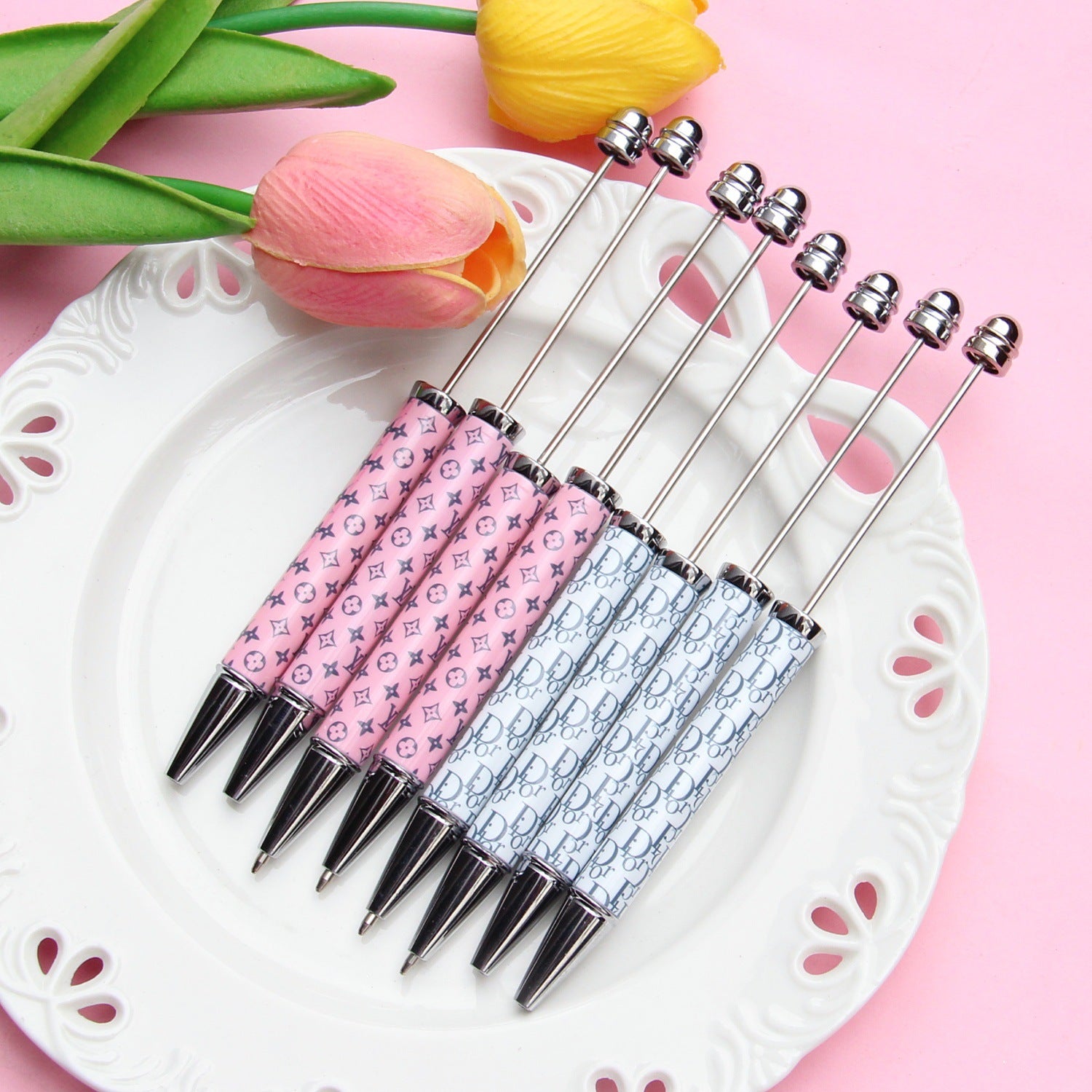 Beaded Pen Cultural and Creative Accessories Gift Components DIY Beaded Pen Cute Particle Pen Materials Secondary image