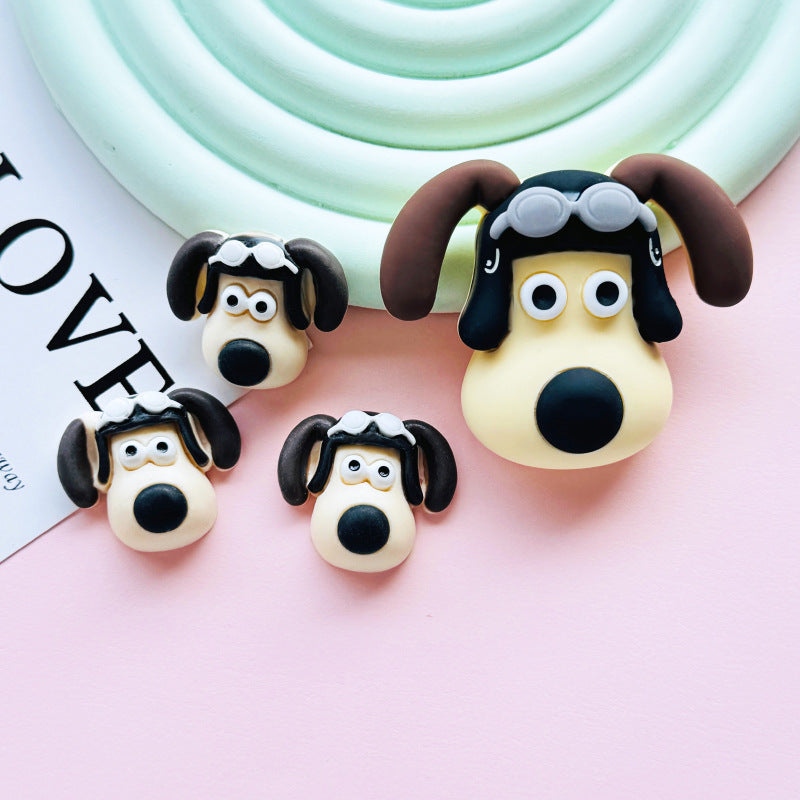 Cartoon frosted boss dog resin DIY accessories for phone cases, refrigerator, mouthwash cup, stickers, and Crocs shoes materials Secondary image