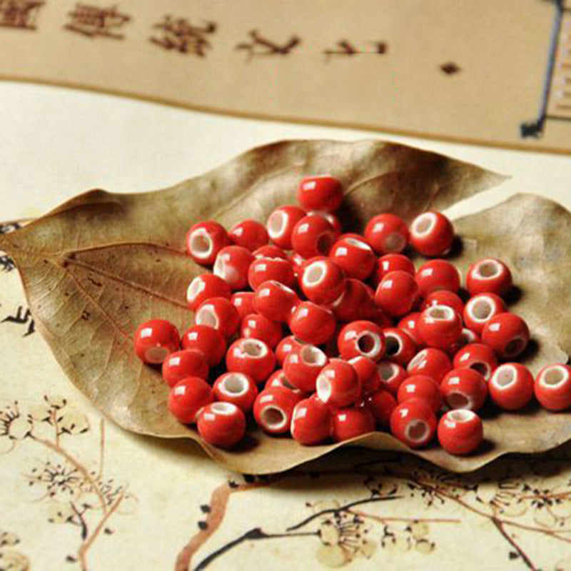 【Source of Goods】diy Bead jewelry materials: colored beads 6mm Multi-color ceramic bead accessories available Secondary image