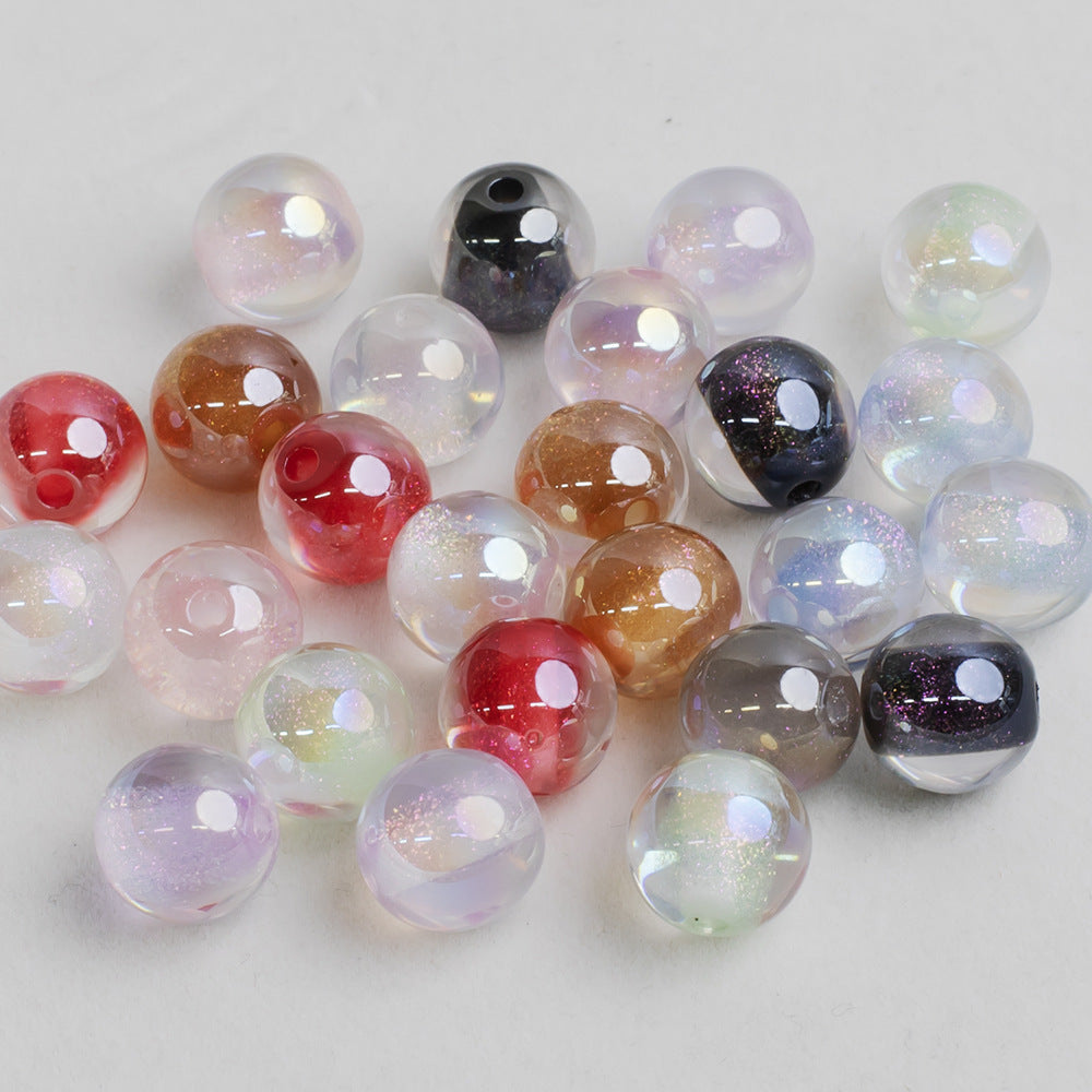 Ice Crystal Honey Beads Electroplated Resin Beads with Through Hole and Fine Shimmer diy Mobile phone chain accessories Secondary image