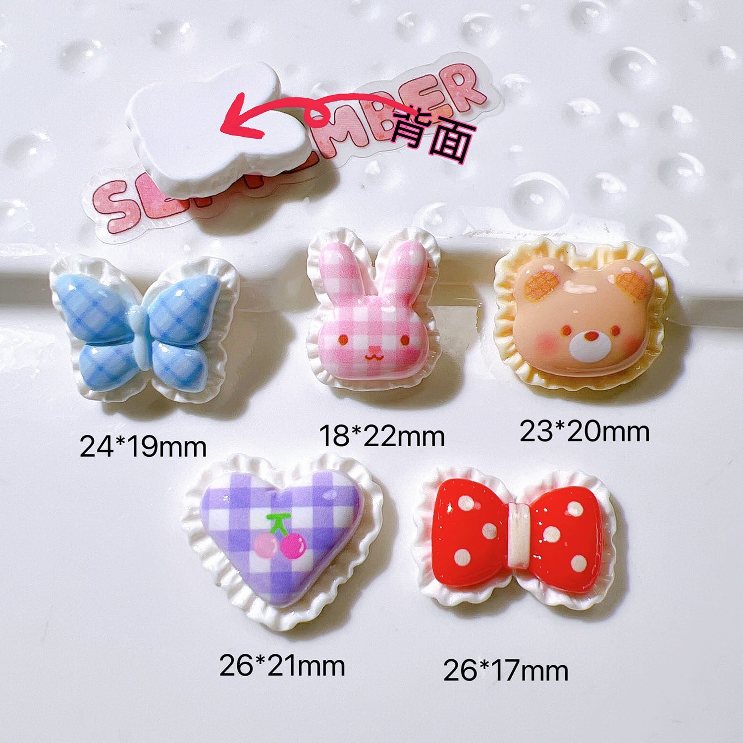 diy Craft materials: shoe flowers, hats, cream glue, stationery, straw patches, lace, rabbit Secondary image