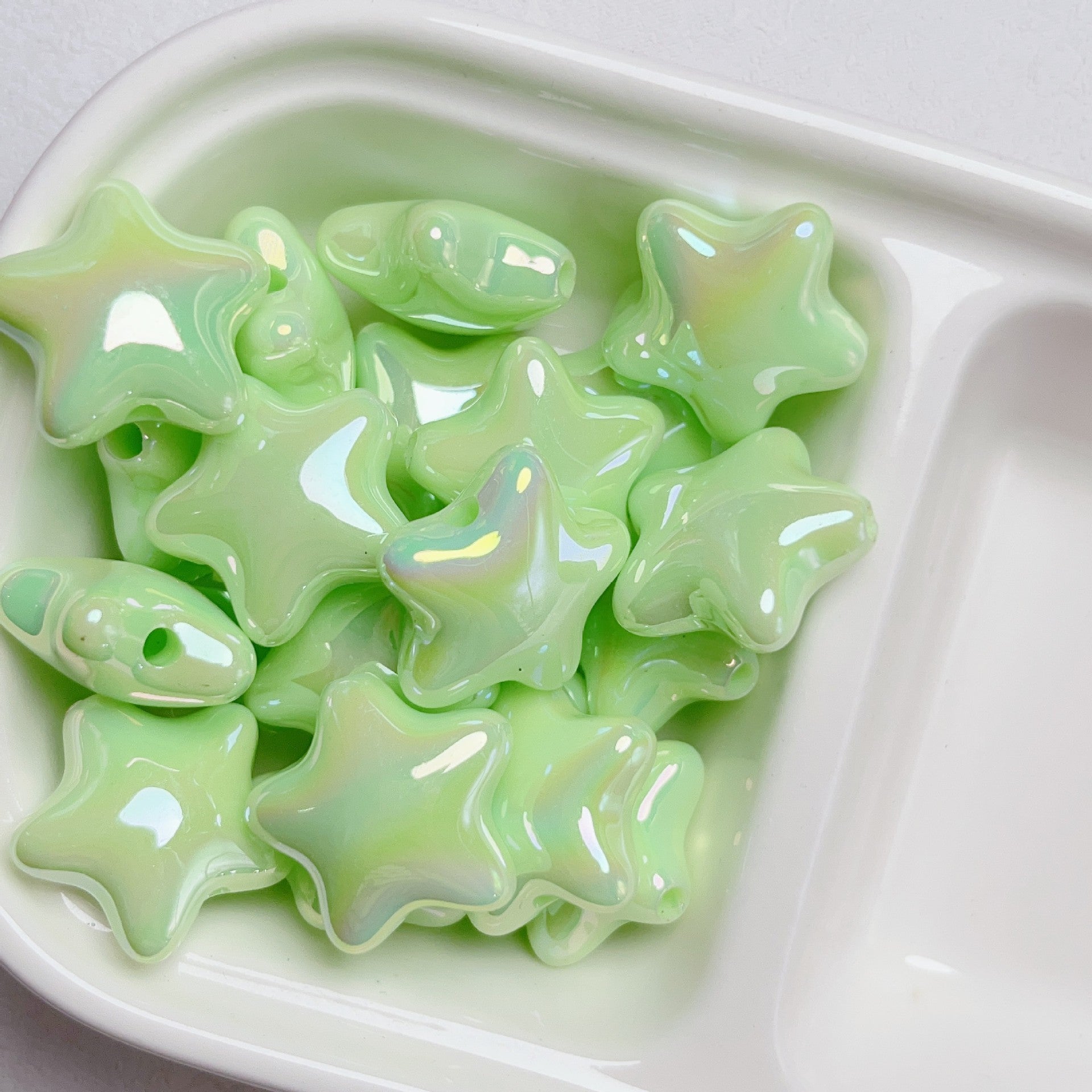 uv Colorful macaron-colored pentagram beads with straight holes diy Mobile Phone Chain Beaded Material Jewelry Accessories Secondary image