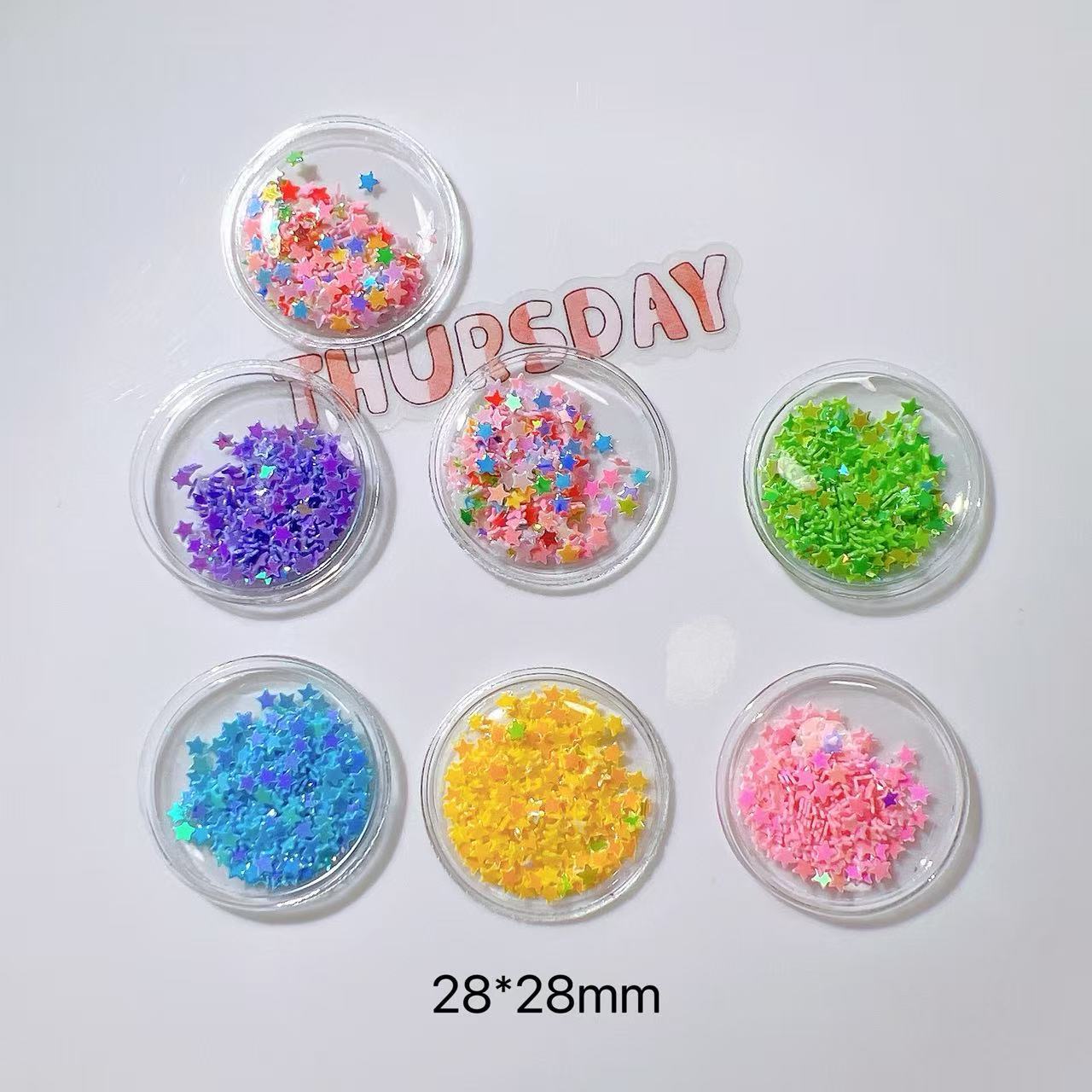 Straw accessories diy Accessories, shoes, clothing, bags, cream glue, hair accessories, clips, shoe buckles, base materials pvc Quicksand Discs Secondary image