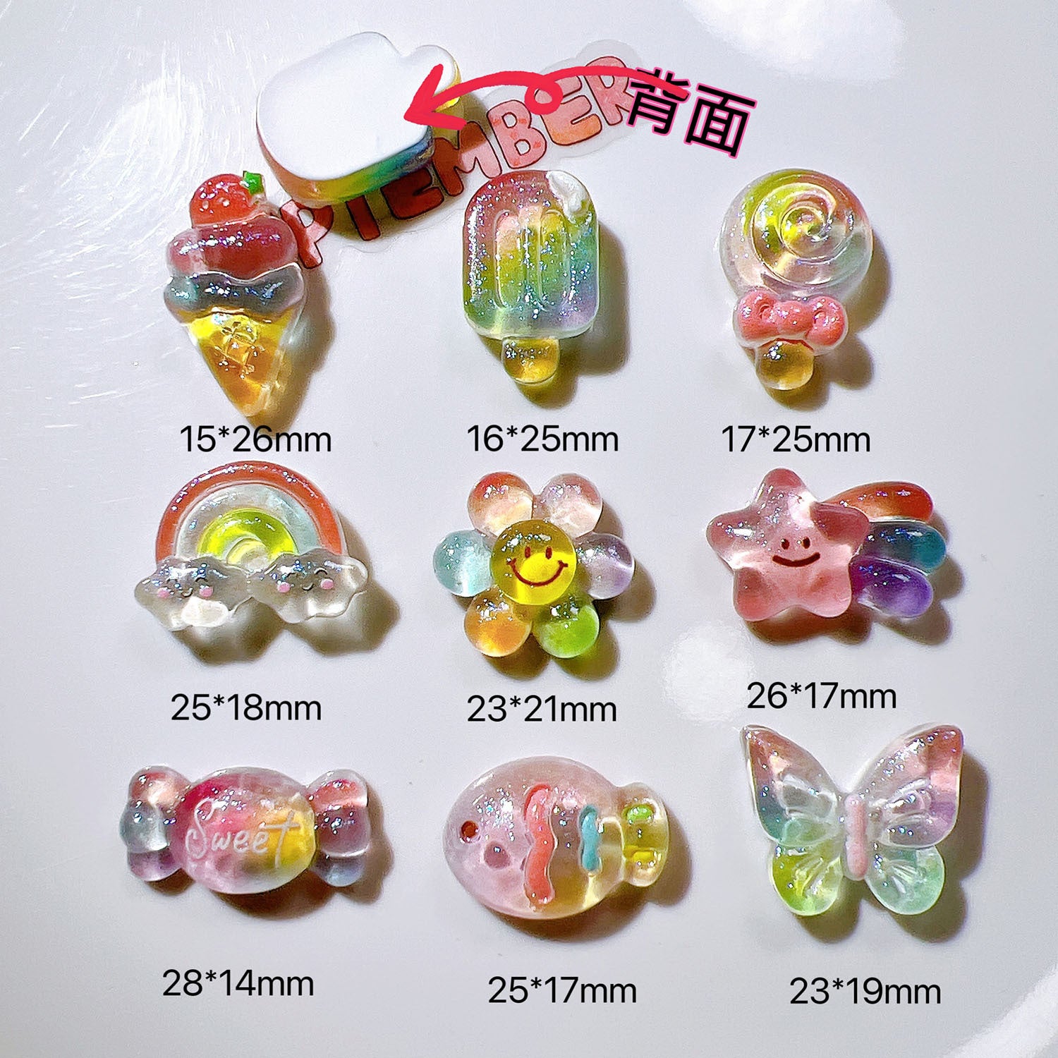 diy Accessories, shoe buckles, handmade materials, water cup stickers, cream glue, hair accessories, transparent colorful butterflies Secondary image