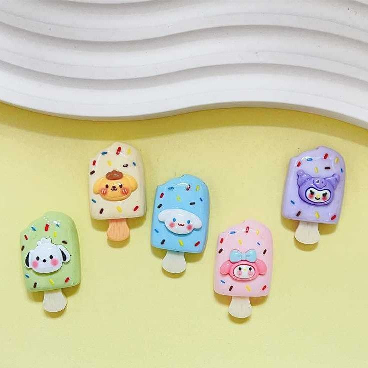 Take a bite of animal ice cream, glossy DIY cream glue, homemade phone case, hairpin accessories, resin components Secondary image