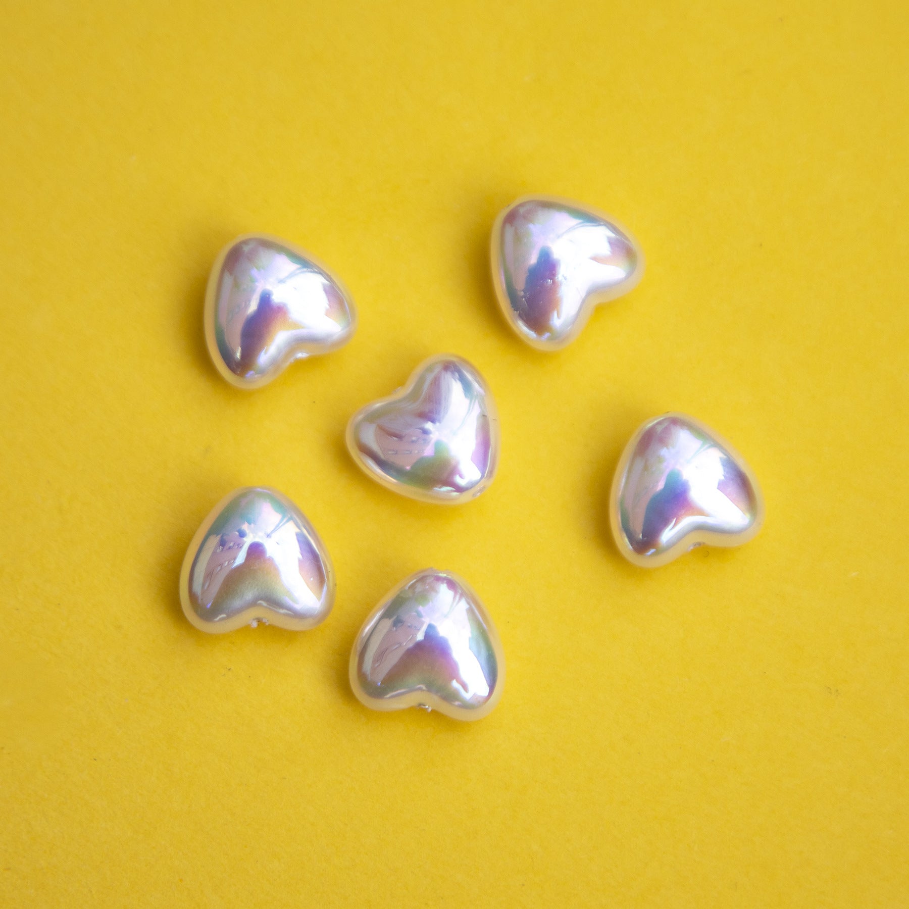 Baroque heart-shaped cold moon electroplated high-gloss non-scratch beads, faux pearl beading materials for bracelets and necklaces Secondary image