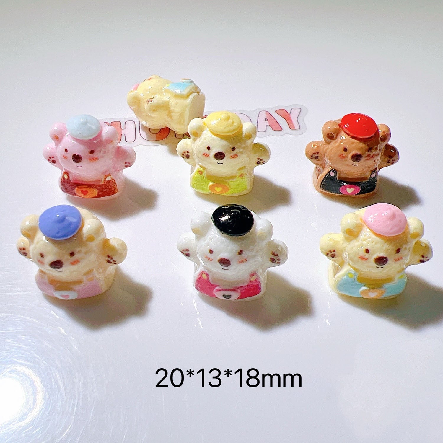 diy Accessories, craft materials, cream glue, children's hair accessories, patches, 3D hat bear Secondary image