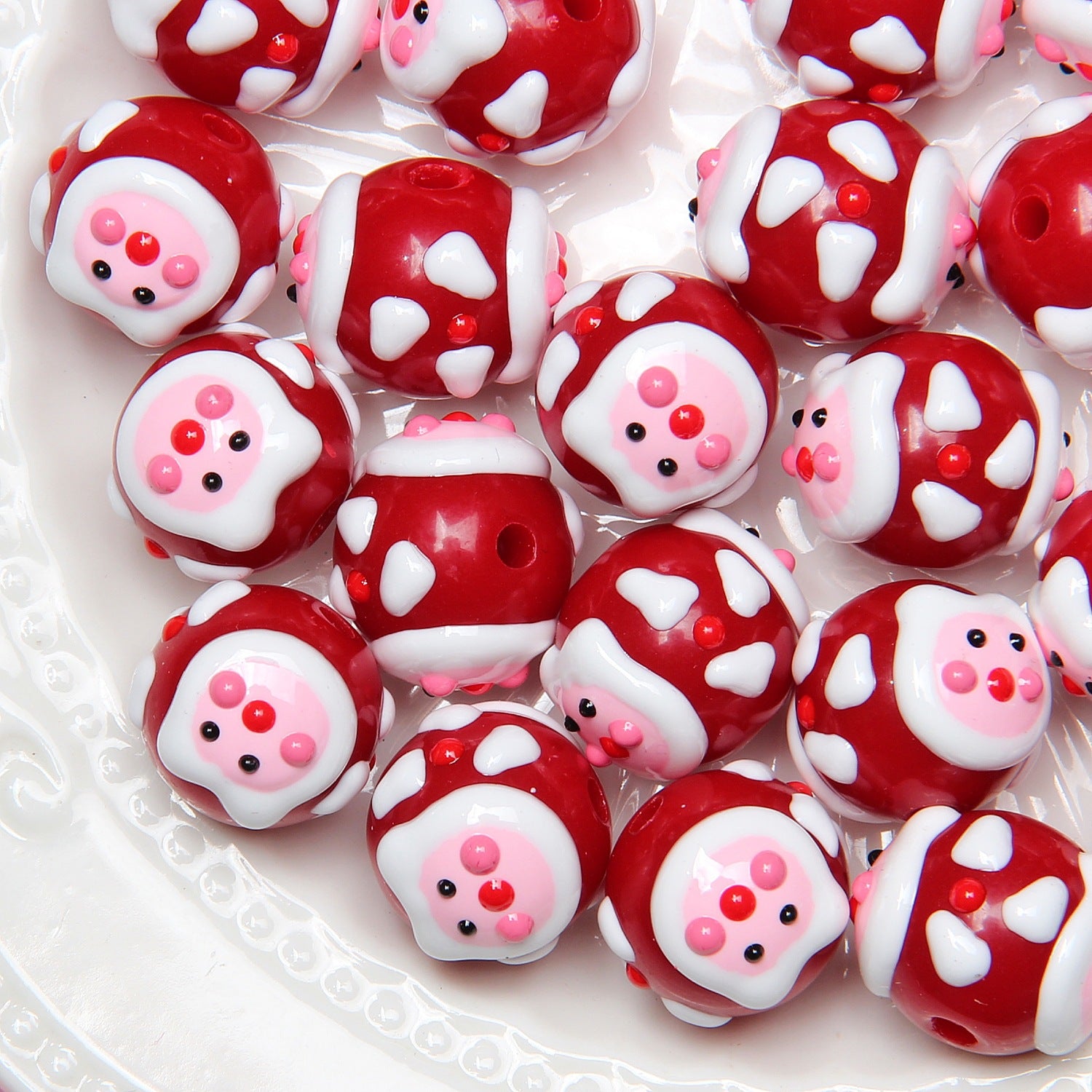 Heavy Oil Hand-Painted Beads Little Red Book Beads DIY Phone Chain Car Hanging Bag Chain Head Rope Bead Secondary image