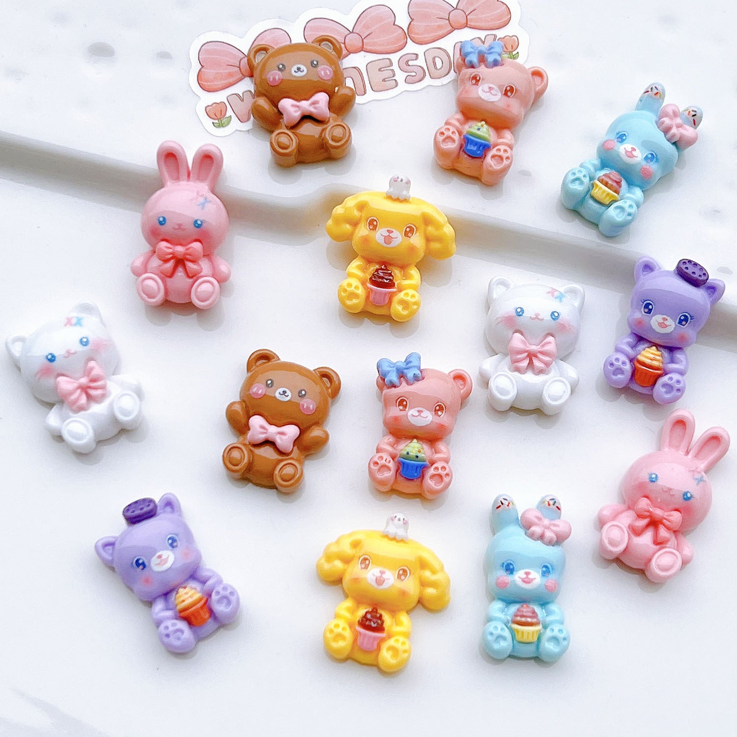diy Accessories, craft materials, shoe buckles, water bottle stickers, cream glue stickers, hair accessories, ice cream bear, rabbit Secondary image