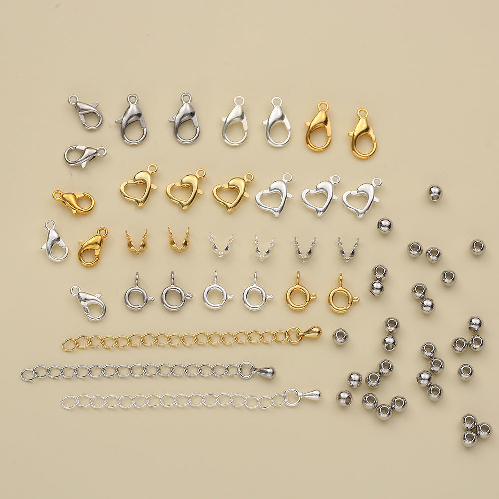 18K Gold-plated, color-retaining, non-fading lobster clasp with end cap and extension chain diy Beaded material bracelet and necklace accessories Secondary image