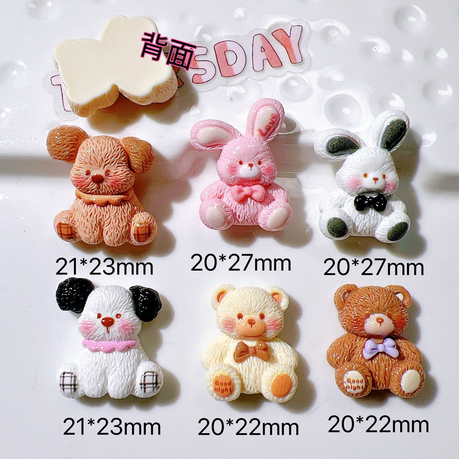 diy Accessories, handmade materials, cream glue, hair accessories, shoe decorations, base materials, stationery love Rabbit Secondary image