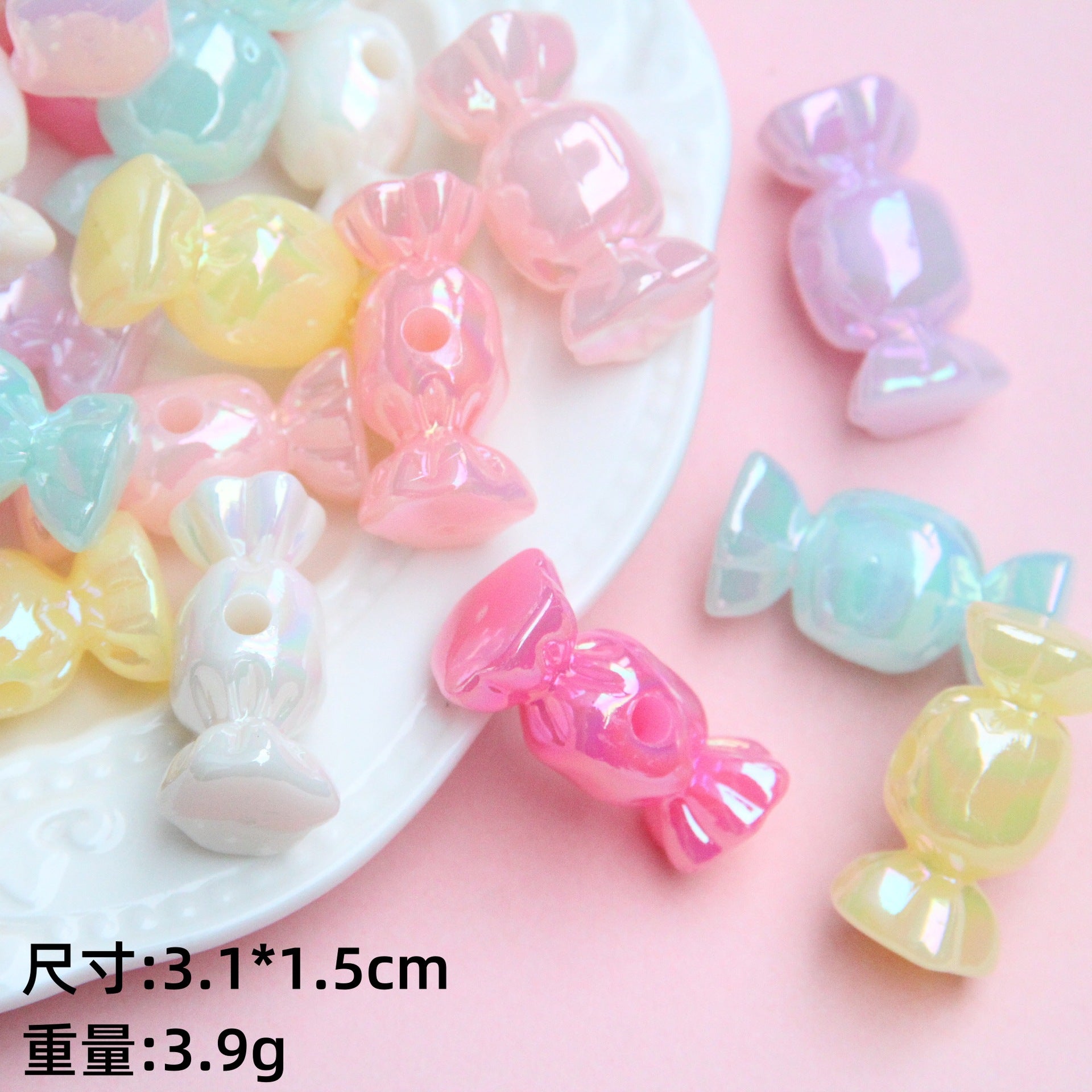 Beaded Acrylic Color Coated Beads DIY Cute Bead Pen Beading Handmade Loose Beads Beading diy Ornament Material Secondary image