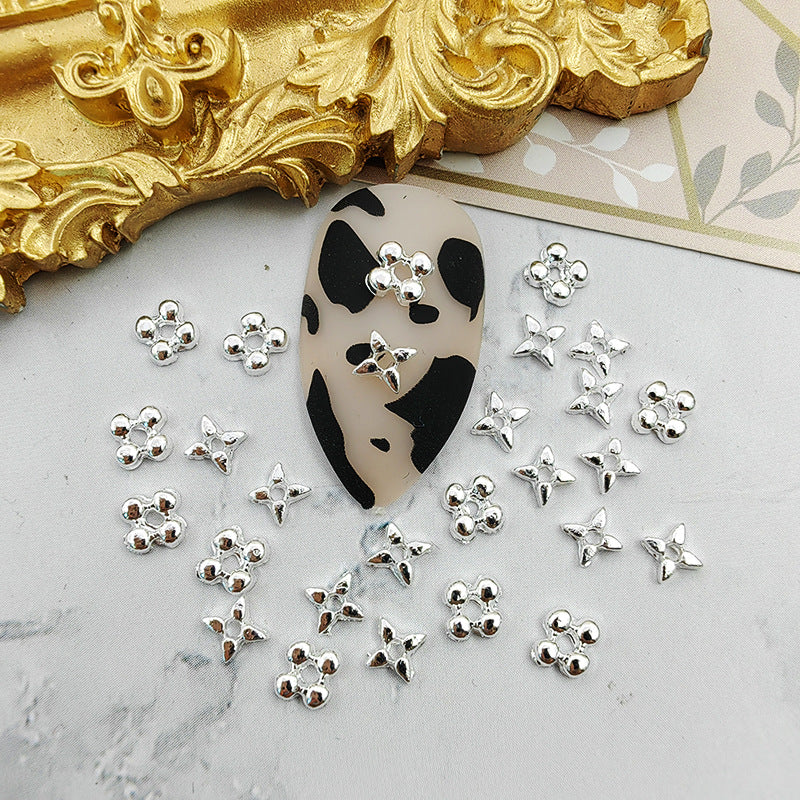 Nail art accessories, alloy small parts, rivets, irregular three-dimensional flowers DIY Nail Decorations Secondary image