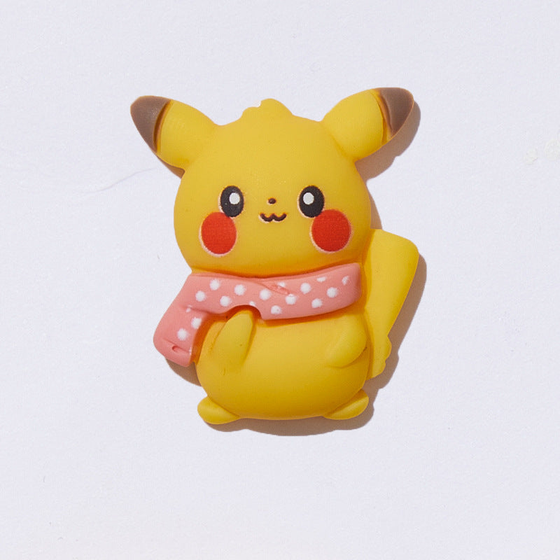 Pikachu cartoon resin accessory parts DIY phone case cream glue handmade hairpin water cup material kit Secondary image