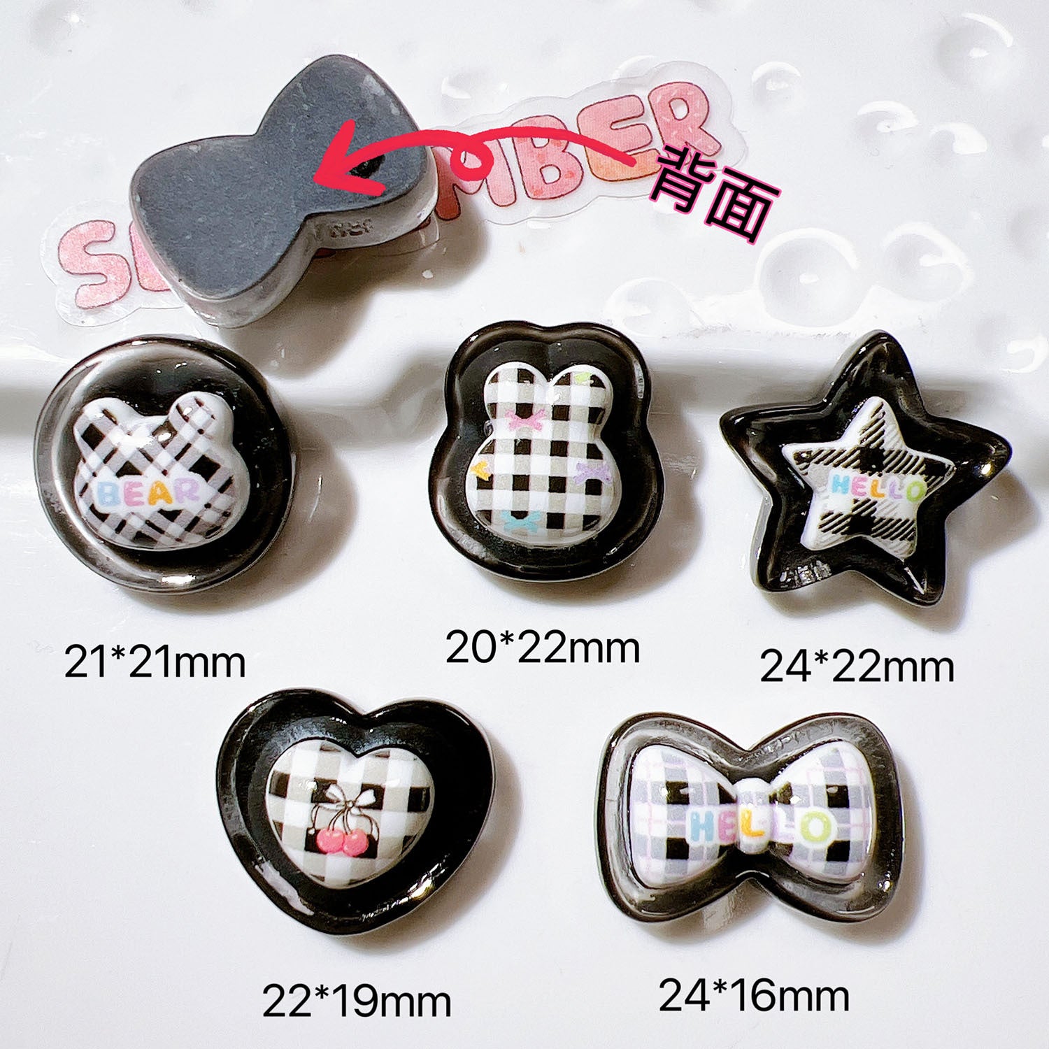 diy Craft materials: hats, stationery patches, cream glue base material, transparent black-edged bow ties Secondary image