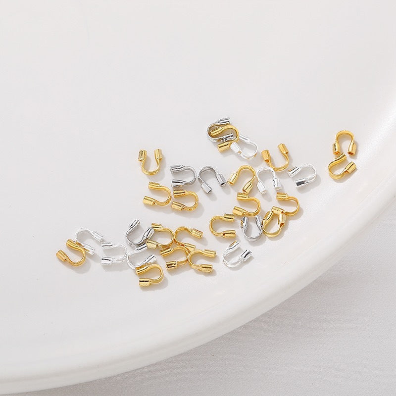 100个/Copper U Handmade tail buckle with open positioning clasp diy Materials for making necklaces, bracelets, and jewelry accessories Secondary image