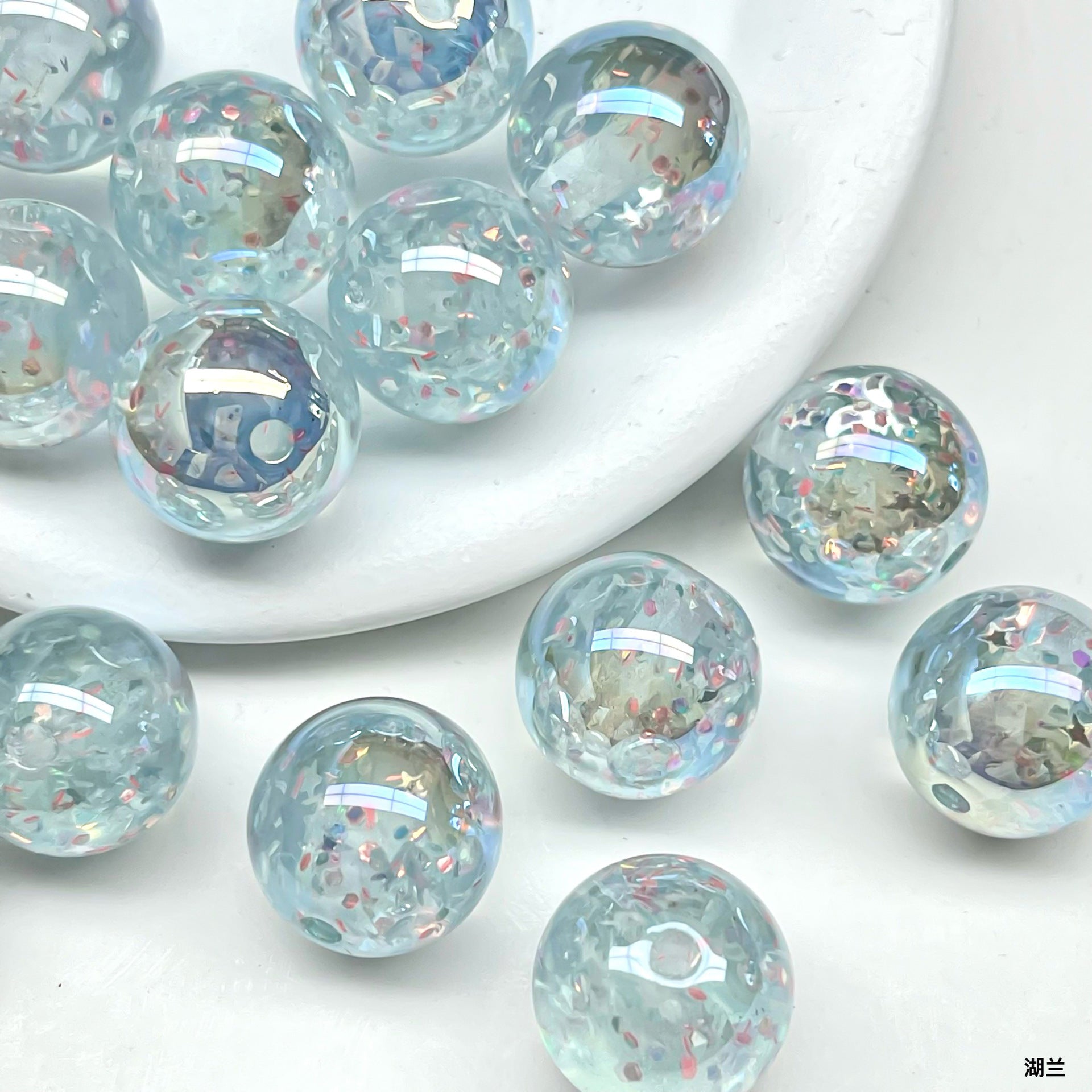 Meteor Fantasy Beads Electroplated Resin Through-Hole Loose Beads Not Easily Scratched diy Mobile phone chain accessories Secondary image