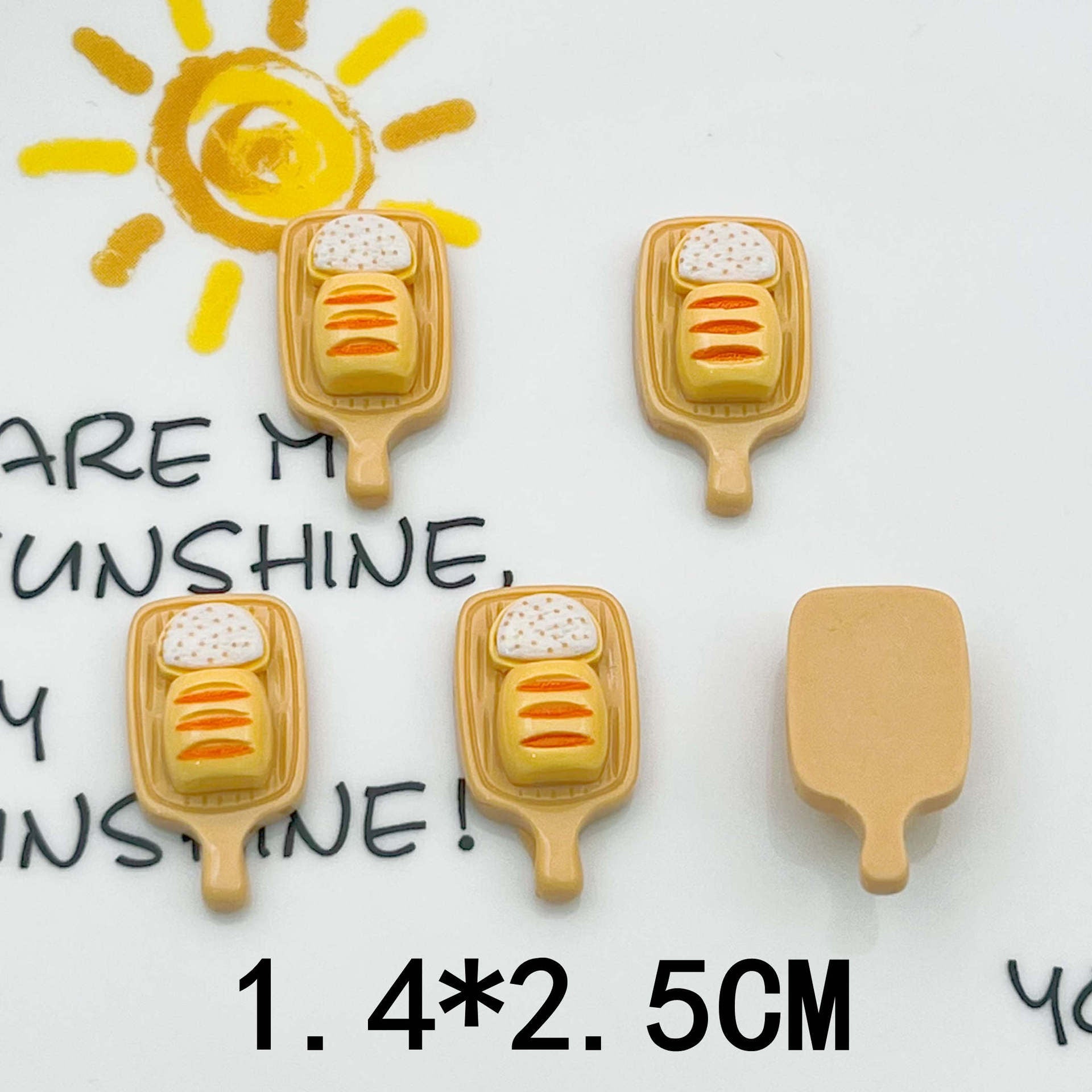 Glossy food toy series: nut bear, baguette bread, cheese, cream bear, hair clips, hair ties, DIY resin accessories Secondary image