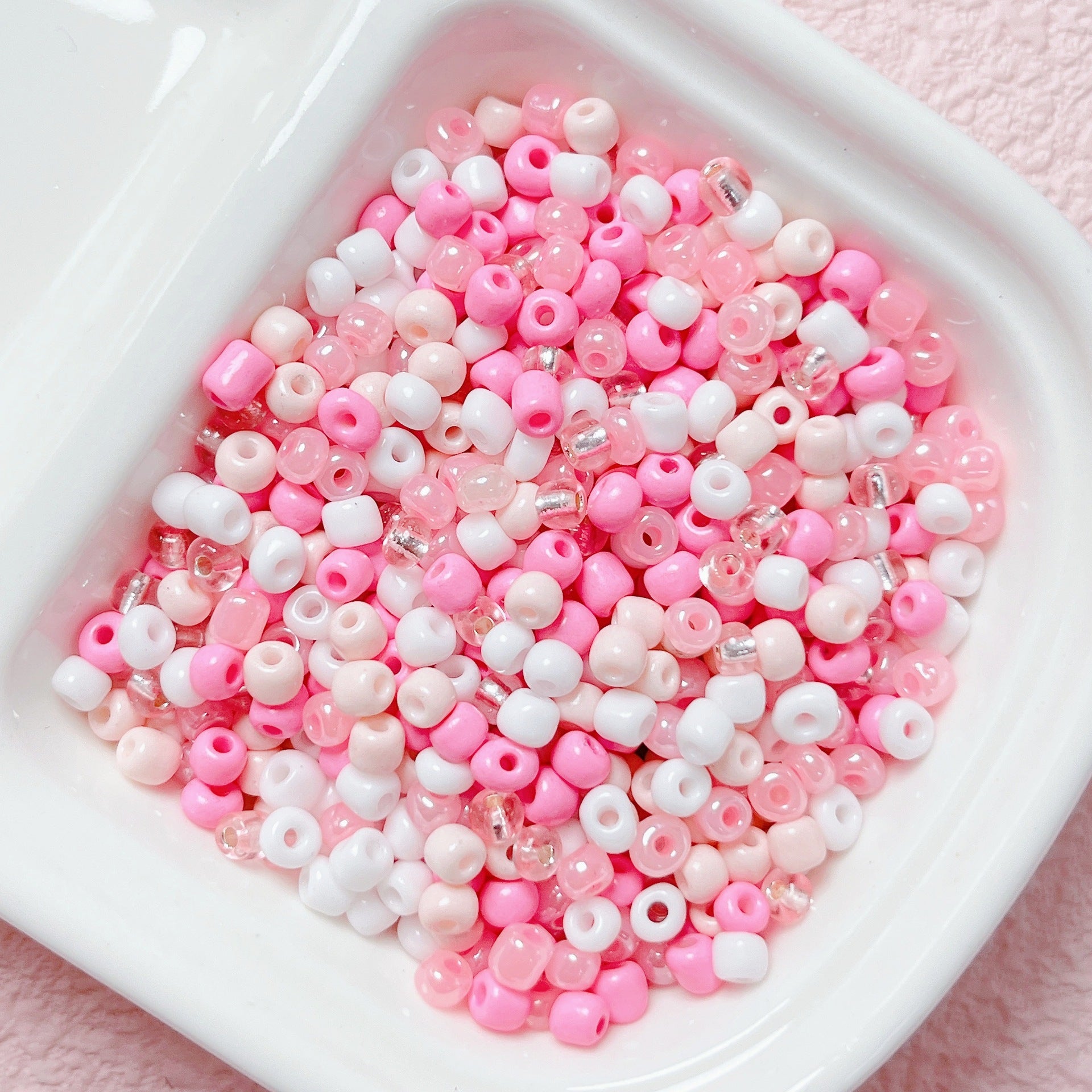 Light-colored limited edition mixed-color glass seed beads diy Handmade beaded bracelets, necklaces, rings, loose beads, materials, and accessories Secondary image