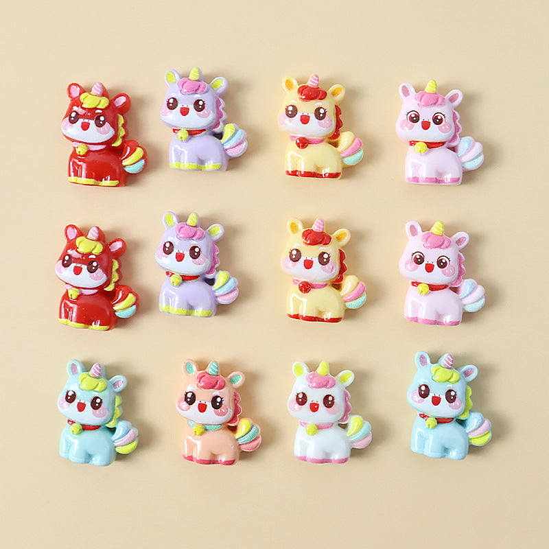 Cartoon cute little pony DIY cream glue resin accessories for phone cases, hair clips, keychains, pendants, and decorative materials Secondary image