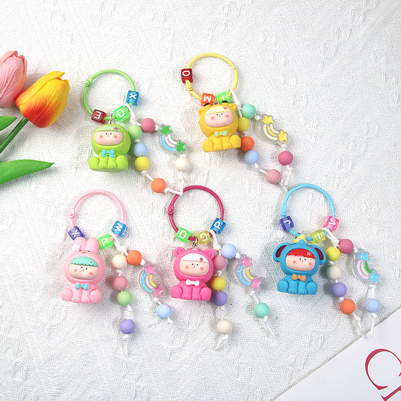 3D Textured Paint Lilith Cartoon Resin Keychain Trendy Blind Box Figurine Pendant Bag Decoration for Women サブ画像