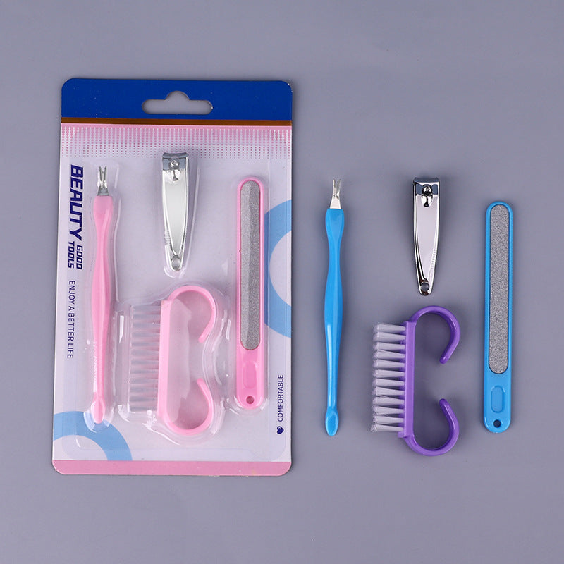 Nail scissors set, manicure and beauty tools set, cuticle pusher, horn comb Secondary image