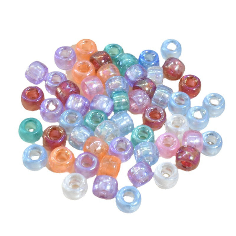 10mm Large transparent hole AB Mixed Color Acrylic Beads DIY Loose bead bracelet, phone chain, pendant accessories Secondary image