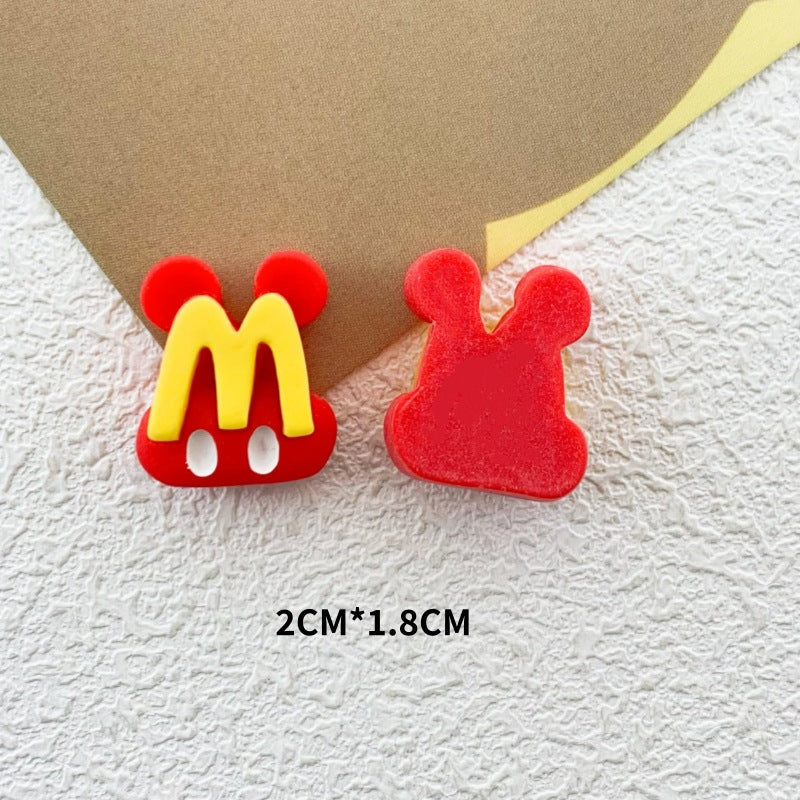 Resin Accessories for DIY: French Fries, McDonald's, Cream Glue, Phone Case, Hairpin, Water Cup, Fridge Magnet Secondary image