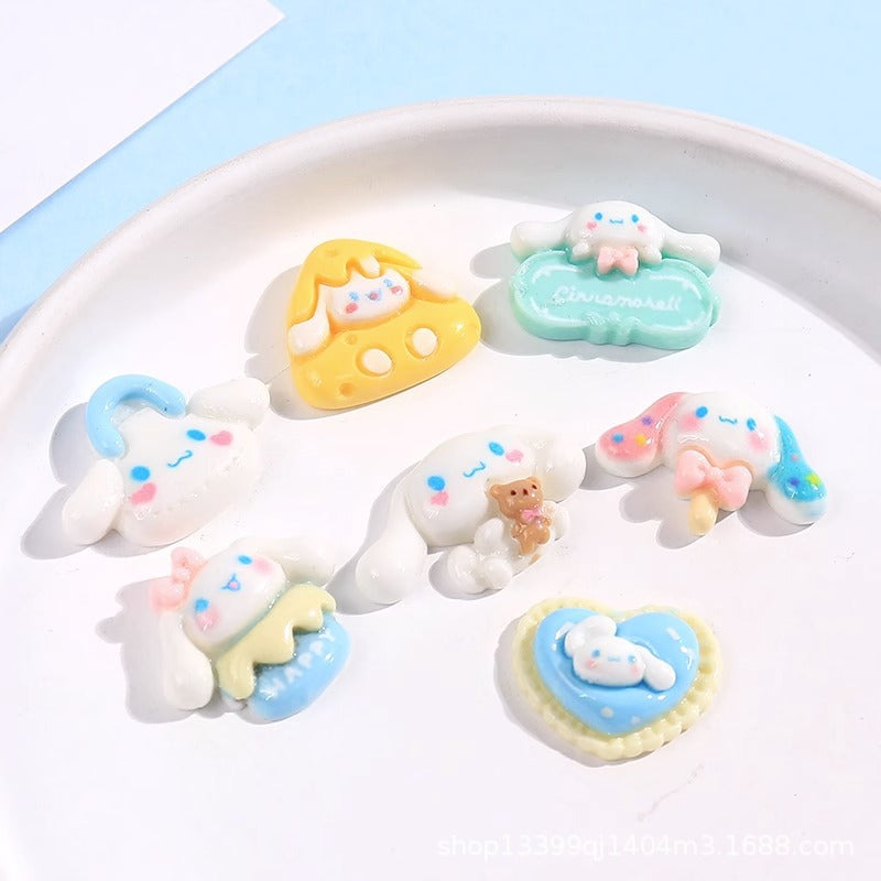 Cartoon Glossy Big-Eared Dog Accessories Cream Glue DIY Phone Case Stationery Box Guka Pen Holder Decoration Materials for Girls Secondary image