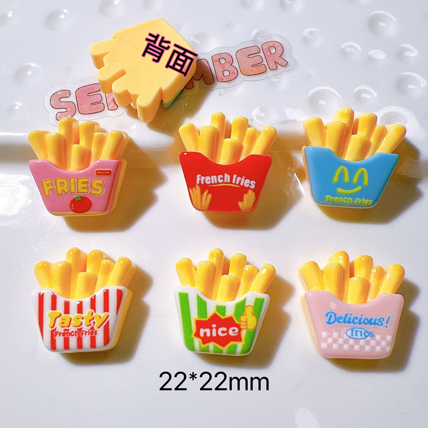 diy Accessories, craft materials, water cup stickers, cream glue, children's hair accessories, letter charms, fries Secondary image