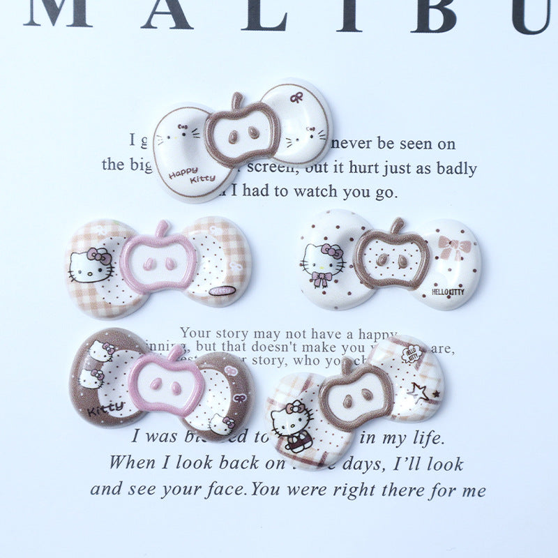 Acrylic Accessories DIY Decorations Handmade Materials Shoe Flowers Water Cup Stickers Cream Glue Hair Accessories Hat Patches Bow Ties Apple Secondary image