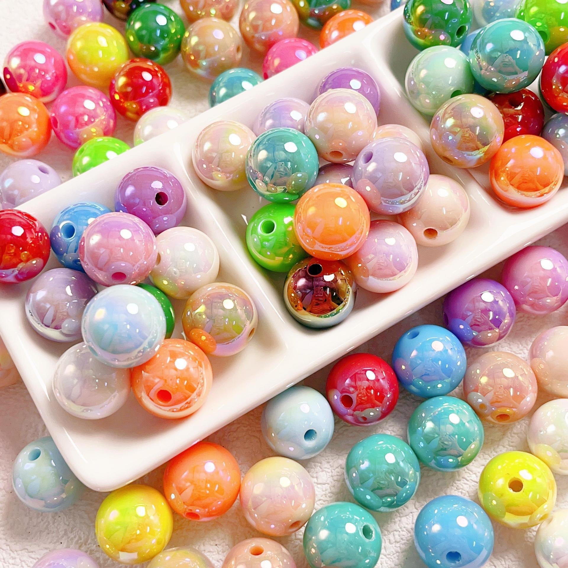 16mmUVAB Color-coated acrylic beads DIY Bead materials, loose beads, bracelet accessories, jewelry Secondary image
